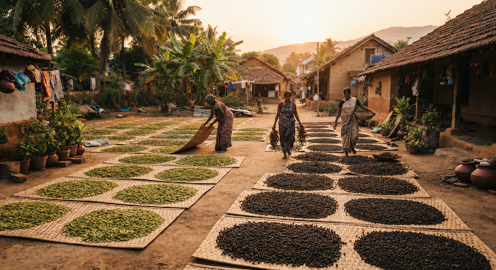 Drying spices